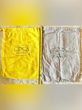 CIRCA Joan & David Drawstring Dust Bags - Yellow & Light Gray